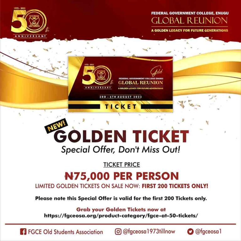 FGCE@50 Grand Reunion Ticket | FGCEOSA