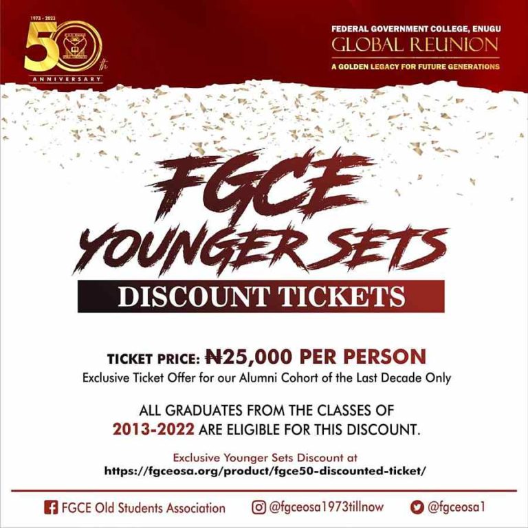 FGCE@50 Discounted Ticket | FGCEOSA